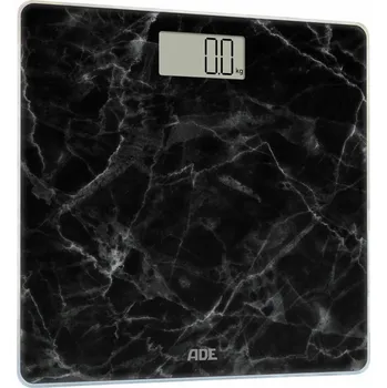 Osobní váha Koupelnová váha do 180 kg ADE 30 x 30 cm mramorový vzor černá