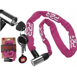 Zámek na kolo řetězový P2R AVENIR 4x1100mm pink