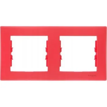 vypínač a zásuvka Rámeček dvojitý Schneider Electric červený
