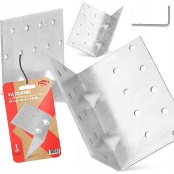 Úhloměr TESAŘSKÝ ÚHELNÍK OCELOVÝ ZESÍLENÝ 65x65x90 SPOJOVACÍ TRUHLÁŘSKÝ MONTÁŽNÍ