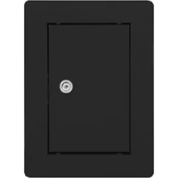 Obraz REVÍZNÍ DVÍŘKA KOVOVÁ ČERNÁ 15x25 NA ZÁMEK