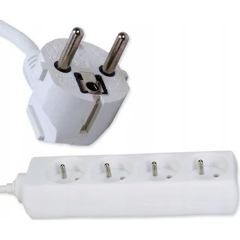 Napájecí kabel Prodlužovací Kabel do bytu, 4 zásuvky, 3 m, domácí