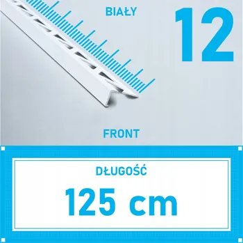 rohová lišta Rohová lišta L profil 12mm BÍLÁ ALU 125cm