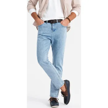 Pánské džíny Ombre Marbled men's CARROT FIT denim pants - light blue Ombre světle modrá 3253080