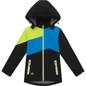 Chlapecká bunda Chlapecká SOFTSHELLOVÁ BUNDA nezateplená modrá/černá Kugo HK5660 (Nezateplená softshellová bunda se síťovinou)