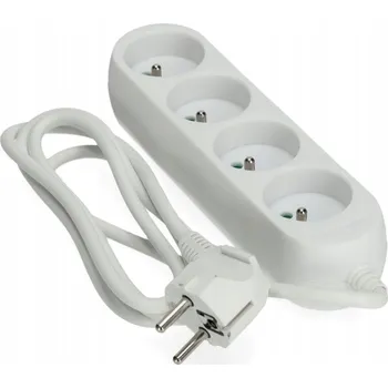 Napájecí kabel Prodlužovací Kabel Prodlužovací lišta 1,5m se 4 zásuvkami a uzemněním