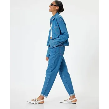 Dámské džíny Koton Elastic Waist High Waist Buttoned Mom Jeans Koton modrá 2971129