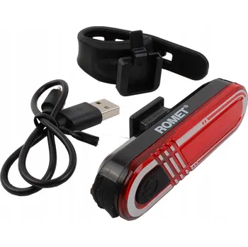 Cyklosvítilna Silné Světlo, Zadní Svítilna na Kolo ROMET USB LED