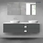 Oltens Vernal sada koupelnového nábytku 180 cm s horní deskou, matná grafitová/lesklá bílá 68639400