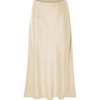 Dámská sukně esmara® Dámská saténová midi sukně (béžová, L(44/46))