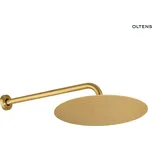 Oltens Vindel Lagan hlavová sprcha 30 cm, kulatá, se stěnovým ramenem, kartáčované zlato 36012810