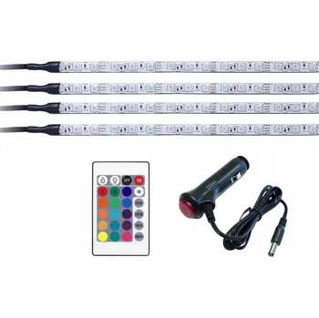 Osvětlení interiéru vozidel Osvětlení INTERIÉRU auta 4x20cm LED RGB
