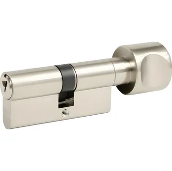 Garážová vrata cylindrická vložka s knoflíkem pro křídlová vrata Trido MB60 - stavební 5-stavítková vložka 35 + 50 mm