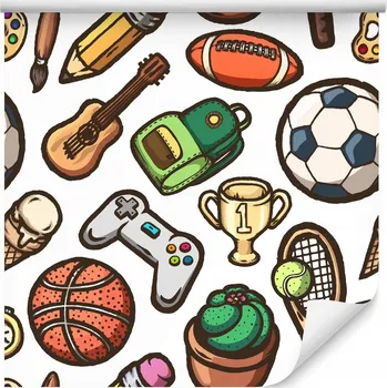 Fototapeta Tapeta Pro Děti POHÁR Raketa Tenisová Sport 3D