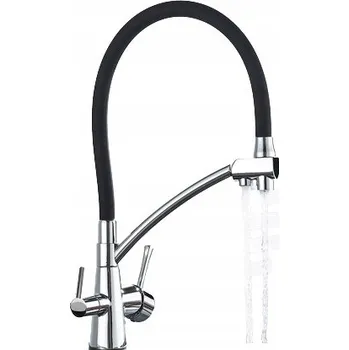 Vodovodní baterie Kuchyňská stojánková baterie CHDE New Design stříbrná