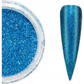 Allepaznokcie efekt Holo č. 13 prášek na nehty modrý