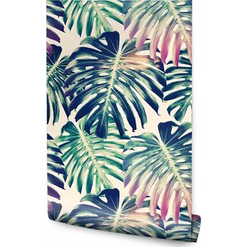 Fototapeta Tapeta listy monstery retro džungle do ložnice