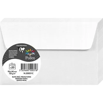Obálka Bílé Obálky z Pylu – 20 kusů – Bílá – Francouzská Kvalita – Clairefontaine
