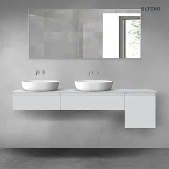 Koupelnový nábytek Oltens Vernal sada koupelnového nábytku 180 cm s horní deskou, matná šedá 68517700