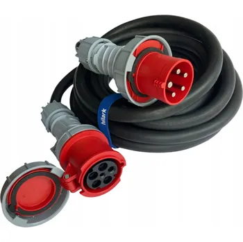 Elektrická zásuvka Redukce napájení IP67, adaptér 125A 5P na 63A 5P, 3 metry