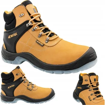 Pracovní obuv Pracovní obuv kotníková 4WRK BEZPEČNOSTNÍ PRACOVNÍ BOTY KOTNÍKOVÉ s ocelovou špičkou AVIOR S3 velikost 44