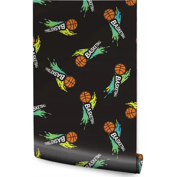 Fototapeta Dětská tapeta Basketbal SPORT Nápisy Vzory