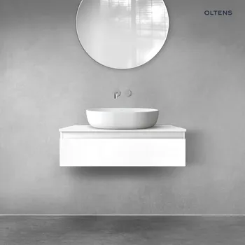 Koupelnový nábytek Oltens Vernal závěsná umyvadlová skříňka 80 cm, lesklá bílá 60010000