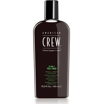 American Crew Hair & Body 3-IN-1 Tea Tree šampón, kondicionér a sprchový gel 3 v 1 pro muže 450 ml