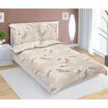 Povlečení krepové kávová větvička 140x220, 70x90 cm