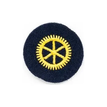 Airsoft Nášivka námořních jednotek NVA kruh malá ozubené kolo MODRÁ (Nášivka námořních jednotek NVA kruh malá ozubené kolo MODRÁ)