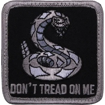 Nášivka Nášivka DON´T TREAD ON ME velcro ČERNÁ (Nášivka DON´T TREAD ON ME velcro ČERNÁ)