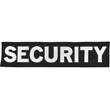 Nášivka Nášivka SECURITY velká ČERNÁ s bílou nití VELCRO (Nášivka SECURITY velká ČERNÁ s bílou nití VELCRO)