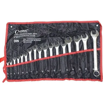 Auto-moto KLÍČE OTEVŘENÉ A OČKOVÉ 6-24 MM, 17 KS CONDOR