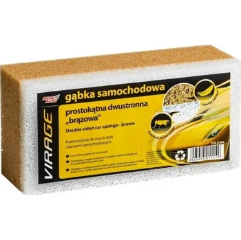 Obdélníková dvoustranná automobilová houba hnědá / VIRAGE VIRAGE