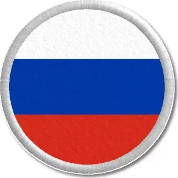 Vlajka Pelisport Ruská vlajka tištěná nášivka ø 4,5 cm