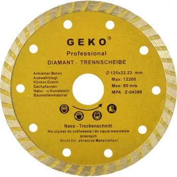 Řezný kotouč Diamantový kotouč 125 mm turbo GEKO PROFI G00261