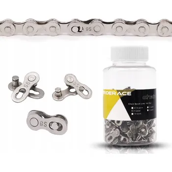 Řetěz na kolo PBS 9rychlostní stříbrný SPOJKA řetězu na kolo