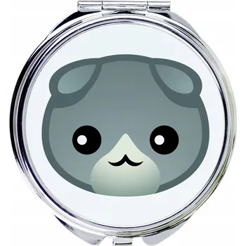 Kosmetické zrcátko Skotská klapouchá kočka - kapesní zrcátko do kabelky Art-Dog