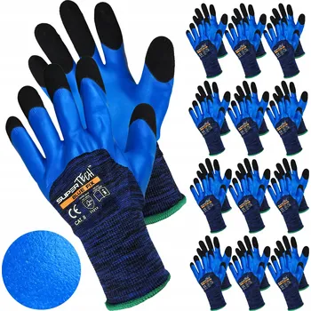 Pracovní rukavice Pracovní rukavice VODĚODOLNÉ Rukavice ODOLNÉ LATEXOVÁ PĚNA PRO MANUÁLNÍ PRÁCI 12 párů