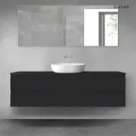 Oltens Vernal sada koupelnového nábytku 160 cm s horní deskou, matná černá 68400300