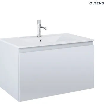 Koupelnový nábytek Sada Oltens Vernal umyvadlo se skříňkou 80 cm, bílá/matná šedá 68014700