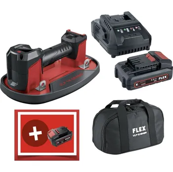 FLEX VLP 18.0 C AKCE, Akumulátorová vakuová přísavka 18V Grabo (Verze: 1x baterie 2,5 Ah a nabíječka a přepravním vaku + 1x akce baterie zdarma 5.0Ah)
