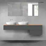 Oltens Vernal sada koupelnového nábytku 180 cm s horní deskou, matná grafitová/dub 68598400