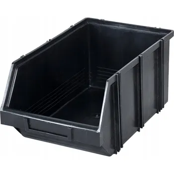 Úložný box ÚLOŽNÝ BOX DÍLENSKÁ PŘEPRAVKA ČERNÁ 110x165x75 MM KRABIČKA NA ŠROUBY