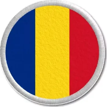 Vlajka Pelisport Rumunská vlajka tištěná nášivka ø 4,5 cm