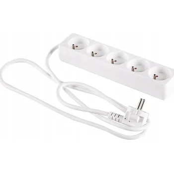 Napájecí kabel Prodlužovací Kabel lišta Elcan 1,5 m 5 ks zásuvek bílá