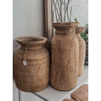 Váza Váza z teakového dřeva Velikost: výška 29 cm, průměr 22 cm