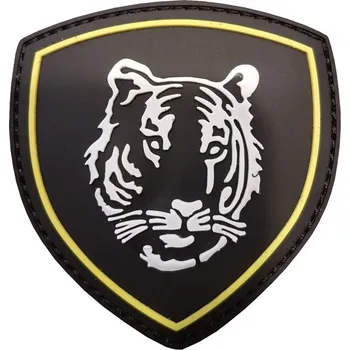 Nášivka Nášivka 3D TYGR plastová ČERNÁ (Nášivka 3D TYGR plastová ČERNÁ)