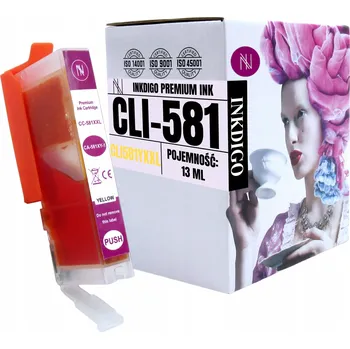 Žlutá inkoustová kazeta Inkdigo pro Canon