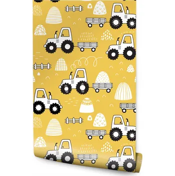 Fototapeta Dětská tapeta Pohádkové TRAKTORY Farma Traktory